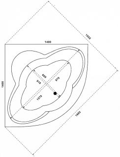 Акриловая ванна Bas Имейджен 139x139 см